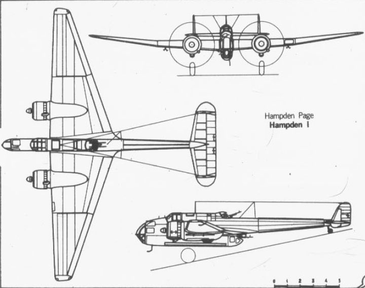 бомбардировщик 
Handley Page Hampden
